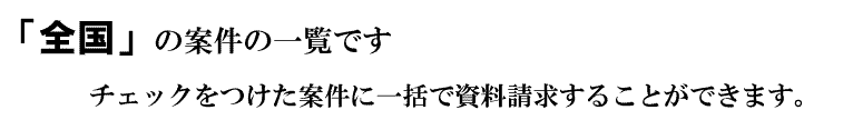 「全国」の案件一覧です