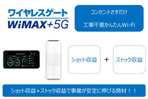 「WiMAX +5G」OEM代理店募集のイメージ