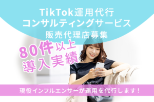 「TikTok運用代行・コンサルティングサービス」販売代理店募集のイメージ