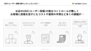 「SNS投稿促進サービス toridori share」紹介代理店募集の資料サンプル4