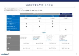 「おまかせ安心サポートR」販売代理店募集の資料サンプル1