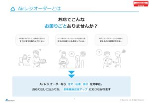 「Airレジ オーダー」取扱いパートナー募集の資料サンプル3