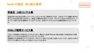 「モバイルオーダーアプリ funfo」販売代理店募集の資料サンプル3