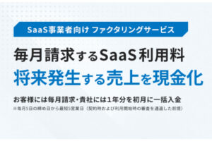 SaaS向け資金調達支援！「資金調達サポート ファクタリングロボ for SaaS」販売パートナー募集のイメージ
