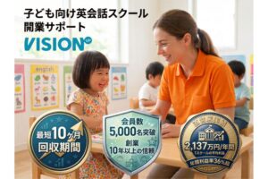 学童×英語教育で差別化できるスクール事業！「学童保育型英会話スクール」開業パートナー募集のイメージ